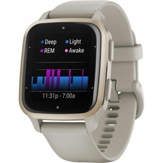  Зображення Смарт-годинник Garmin Venu Sq 2 Music French Gray/Cream Gold (010-02700-02) 